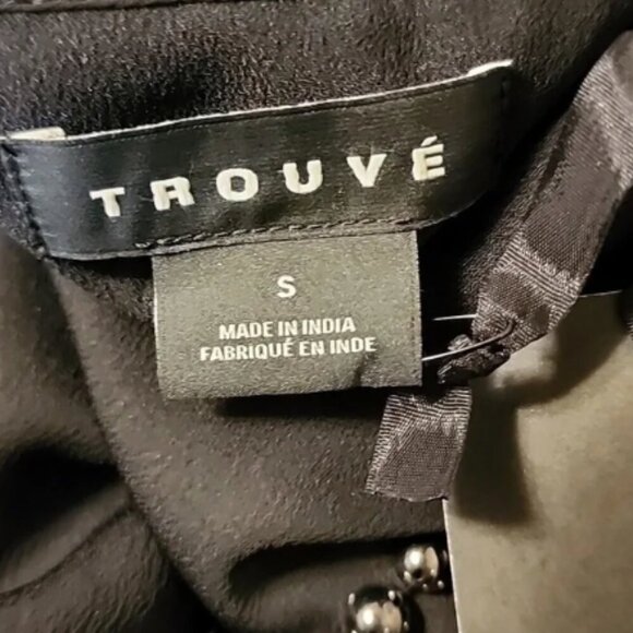 NWT Trouve Black Studded Sleeveless Tunic Size S - Picture 6 of 6
